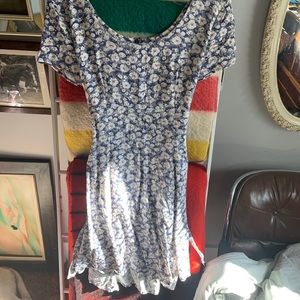 90s floral mini dress
